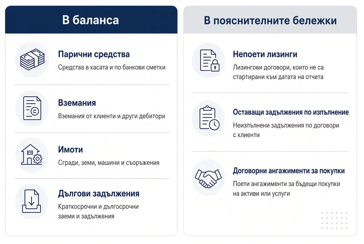 Инфографика: кои задължения на хиперскалерите стоят в баланса и кои в пояснителните бележки